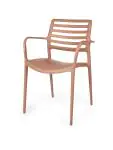Terrasstoel Louise - Stapelbaar - Armleuning - Bruin - G-Line 45138 €36.99 Terrasstoelen