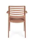 Terrasstoel Louise - Stapelbaar - Armleuning - Bruin - G-Line 45138 €36.99 Terrasstoelen