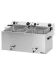Friteuse - 2 x 10 Liter - Aftapkraan - 400V - Bartscher - 162910 162910 €959.00 Friteuses 400 volt