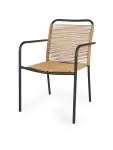 Terrasstoel Pampus - Rattan - Stapelbaar - Naturel - Rattan - G-Line 81275 €38.00 Terrasstoelen