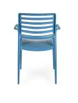 Terrasstoel Louise - Stapelbaar - Armleuning - Blauw - G-Line HW-32164 €39.95 Terrasstoelen
