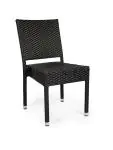 Terrasstoel Mezza - Plat Geweven - Stapelbaar - Zwart - G-Line HW-16771 €47.50 Terrasstoelen