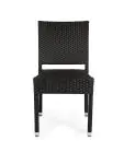 Terrasstoel Mezza - Plat Geweven - Stapelbaar - Zwart - G-Line HW-16771 €47.50 Terrasstoelen