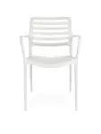 Terrasstoel Louise - Stapelbaar - Armleuning - Wit - G-Line HW-32148 €39.95 Terrasstoelen