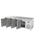 Koelwerkbank - 4-Deurs - 461 Liter - RVS - 230V - H 85 x B 224 x D 70 CM - G-Line HW-060590 €1,399.00 Koelwerkbanken