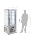 Gebaksvitrine - 400 Liter - H 180 x 70.6 x 70.6 CM - 230 V - Polar - GD881 GD881 €1,899.99 Gebaksvitrine