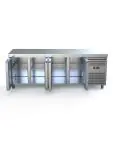 Koelwerkbank - 4-Deurs - 461 Liter - RVS - 230V - H 85 x B 223 x D 70 CM - G-Line 71353 €999.00 Koelwerkbanken
