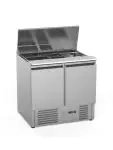 Saladette - 2-Deurs - 240 Liter - RVS - 230V - H 87.5 x B 90 x D 70 CM - G-Line 26269 €499.00 Saladette