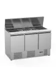 Saladette - 3-Deurs - 368 Liter - RVS - 230V - H 87.5 x B 136.5 x D 70 CM - G-Line 26270 €729.00 Saladette