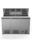 Saladette - 3-Deurs - 368 Liter - RVS - 230V - H 87.5 x B 136.5 x D 70 CM - G-Line 26270 €729.00 Saladette