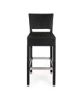 Terras Barkruk Mezza - Rugleuning - Gevlocht - Zwart - Kunststof - G-Line HW-16770 €89.95 Terras barkrukken