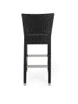 Terras Barkruk Mezza - Rugleuning - Gevlocht - Zwart - Kunststof - G-Line HW-16770 €89.95 Terras barkrukken