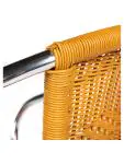 Terrasstoel Cannet - Stapelbaar - Armleuning - Gevlocht Riet - Naturel - Aluminium - G-Line HW-00059 €42.95 Terrasstoelen