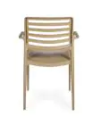 Terrasstoel Louise - Stapelbaar - Armleuning - Coffee - G-Line HW-32161 €39.95 Terrasstoelen