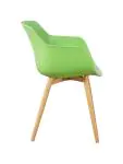 Stoel Alexia - Lichtgroen / Houtlook - Kunsstof - G-Line 81301 €44.95 Houten stoelen