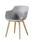 Stoel Alexia - Lichtrgijs / Houtlook - Kunsstof - G-Line 81300 €44.95 Houten stoelen