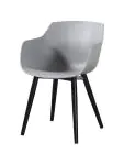 Stoel Alexia - Lichtgrijs / Zwart - Kunsstof - G-Line 81304 €44.95 Metaal stoelen