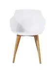 Stoel Alexia - Wit / Houtlook - Kunsstof - G-Line 81298 €44.95 Houten stoelen