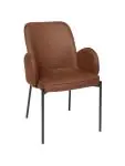Stoel - Jans - Microfiber - Cognac - G-Line 85245 €130.00 Metaal stoelen
