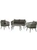 Loungeset Lille - 4-Delig - Olijfgroen - Rattan - G-Line