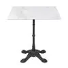 Tafel - Vierkant - 4 Teens - Marmer Wit - Gietijzer - H 72 x B 70 x D 70 CM - G-Line