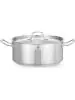 Kookpan laag - met deksel - RVS 1810 - H 12 X 29.5 X 39 CM - Hendi - 830505