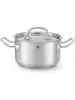 Kookpan middel - met deksel - RVS - H 9.5 X 17.5 X 26 CM - Hendi - 836101
