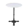 Tafel - Rond - 3 Teens - Marmer Wit - Gietijzer - Ø 70 x H 72 CM - G-Line
