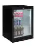 Barkoelkast - 128 Liter - 1-Deurs - Glazen Deur - Geforceerd - Zwart - Saro