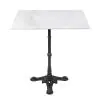 Tafel - Vierkant - 3 Teens - Marmer Wit - Gietijzer - H 72 x B 60 x D 60 CM - G-Line