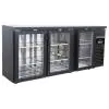 Barkoelkast - 537 Liter - 3-Deurs - Glazen Deur - Geforceerd - Zwart - Combisteel