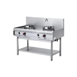 Wokbrander - 2 Brander - 2 x 13kW - RVS - Staand - Diamond - WGL2-13