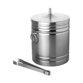 Ijsblokjesemmer - H 19.5 CM - 1.7 KG - Ø17 CM - RVS - 3 Liter - 062003