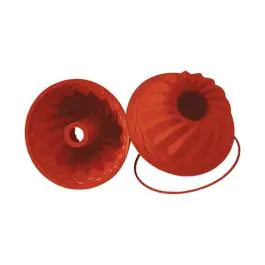 Bakvorm Tulband - 0.36 KG - Silicoon - Rood - 2.2 Liter - -60°C / +230°C - Silikomart - 070095