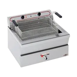 Friteuse - H 42 x 62 x 53 CM - 23 KG - 380 - 415 V - 9000 W - RVS - 26 Liter - Elektrisch - Stilfer - 527026