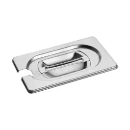 Deksel Gastronorm - 1/9 GN - 17.6 x 10.8 CM - RVS - Met Lepeluitsparing - Caterchef - 953195