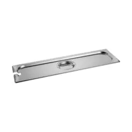 Deksel Gastronorm - 2/4 GN - 53 x 16.2 CM - RVS - Met Lepeluitsparing - Caterchef - 953245