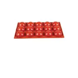 Bakvorm - 15 halve bollen - 1/3 GN - Ø 5 x H 2.3 CM - Silicone - Pavoni - N936