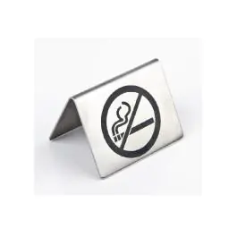 Tafelbordje - Niet Roken - H 3.5 x 5.1 x 3.8 CM - RVS - Olympia - U044