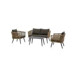 Loungeset Lille - 4-Delig - Naturel - Rattan - G-Line