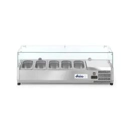 Opzetkoelvitrine GN 1/4 - RVS - H 43 X 33.5 X 120.5 CM - Arktic - 232903