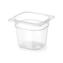 Container - 1/6 GN - 2.4 Liter - Transparant - H 14.7 x 16 x 17.2 CM - Hendi - 880418