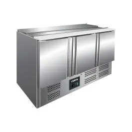 Saladette - 3-Deurs - Digitale Temperatuurregeling - RVS - 230V - H 87 x B 136.5 x D 70 CM - Saro - 323-1003