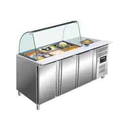 Koelwerkbank - Digitale Temperatuurregeling - RVS - 456 Liter - 230V - H 136.5 x B 179.5 x D 70 CM - Saro - 323-10715