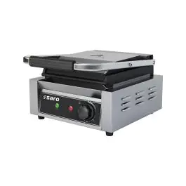 Contactgrill - RVS - 230V - H 19 x B 32 x D 41 CM - Saro - 443-1000