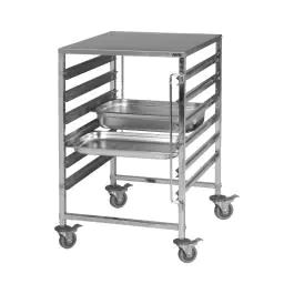 Trolley - 1/1 GN - Roestvrij Stalen Werkblad - RVS - H 102.5 x B 59.5 x D 67 CM - Saro - 350-1015