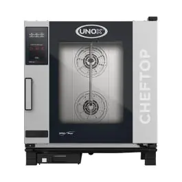 Cheftop Mindone - H 84.3 x 75 x 78.3 CM - 81.1 KG - 380 - 415 - Zonder - Stekker V - 11700 W - RVS - +30°C / +260°C - Unox - 596242