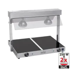 Warmhoudplaat M/Brug - H 46.9 x 73.1 x 52.6 CM - 14 KG - 220 - 240 V - 1020 W - RVS - +30°C / +85°C - Caterchef - 688620