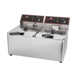 Friteuse - H 34.6 x 54 x 40.9 CM - 12 KG - 220 - 240 V - 3250 W - RVS - 8 Liter - Elektrisch - Caterchef - 688208