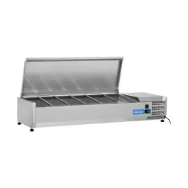 Koelvitrine - H 28.1 x 140 x 39.5 CM - 26.5 KG - 220 - 240 V - 160 W - Statische - R600A - RVS - 53 Liter - +2°C / +8°C - Cool Head - 712027